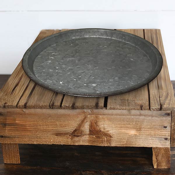 Antique Inspired Galvanized Tray