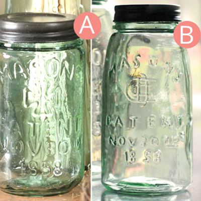 A-two 16oz Recycled Glass Mason Jars With Lids