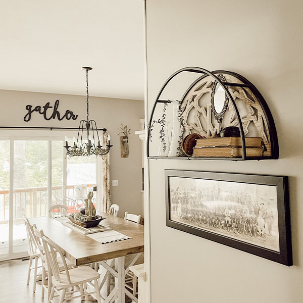 filigree bathroom shelf