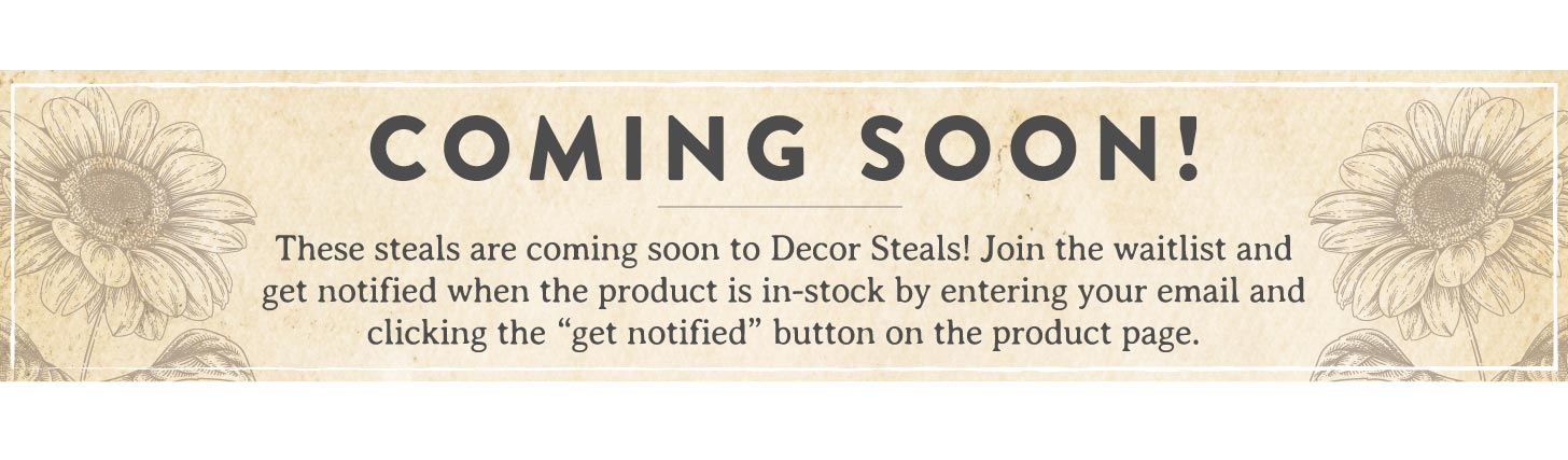 Decor steals coming soon page